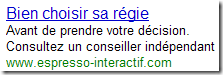 regie publicitaire adwords